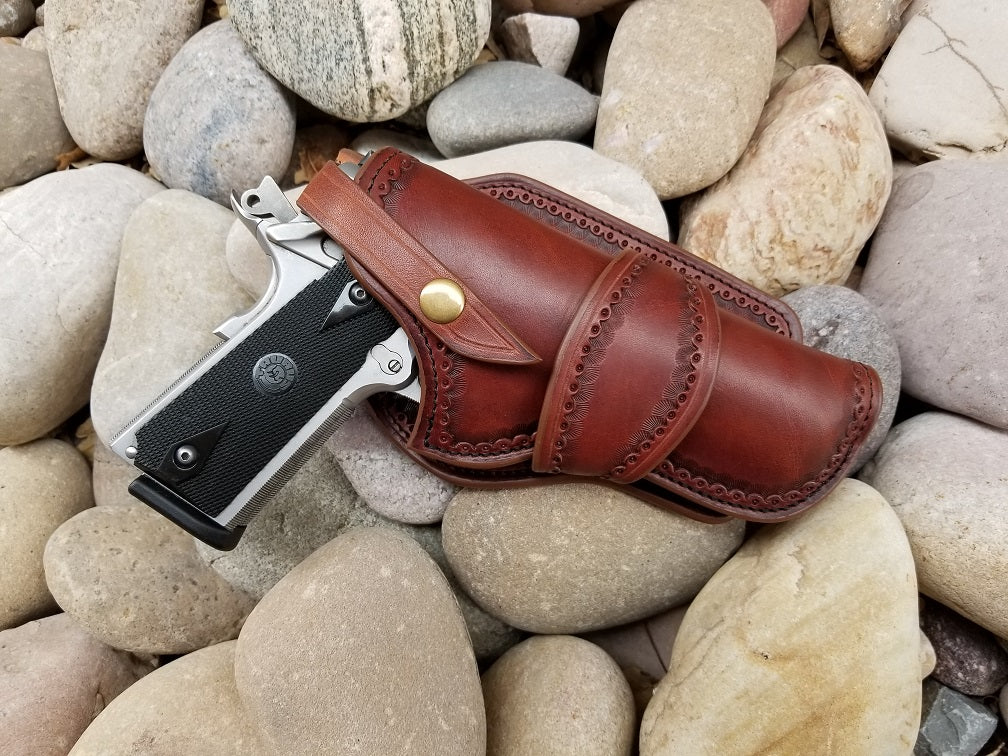 Different kinds of leather make for different kinds of holsters.
